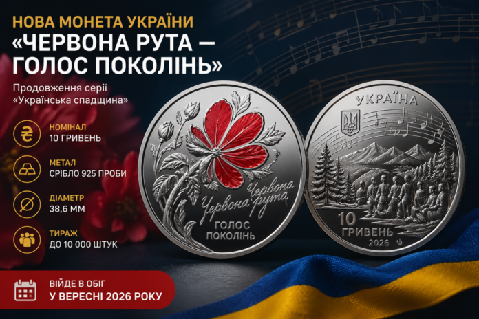 Пам'ятна монета «Червона рута» поповнить нумізматичну колекцію України