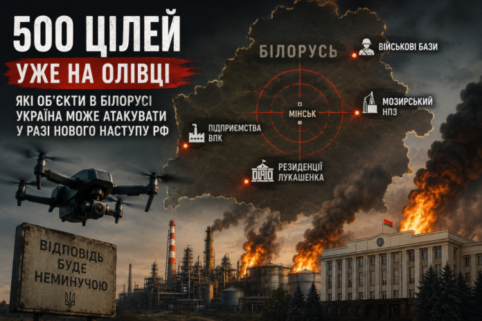 Білорусь під прицілом: Україна визначила понад 500 потенційних цілей для ударів